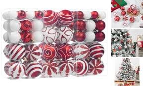 Christmas Balls 100 pcs Red & White