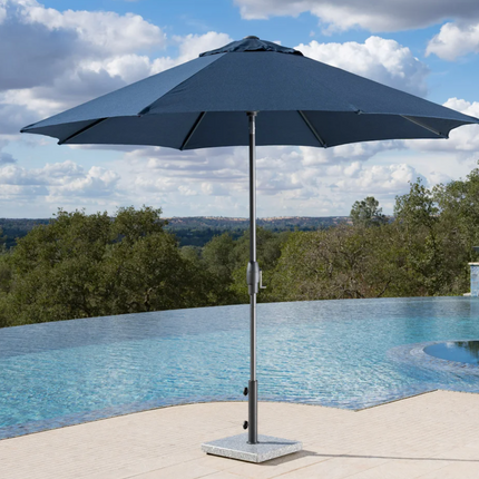 Sunvilla 10' Round Solar LED Market Umbrella