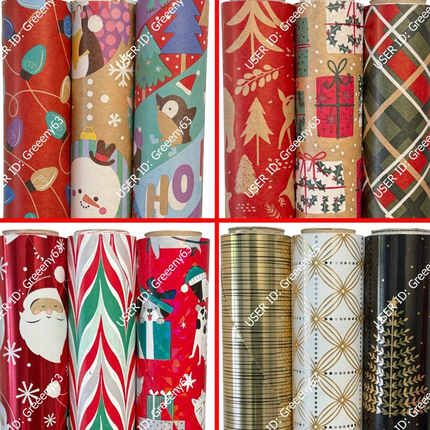 KS Christmas Wrapping Paper Double Sided 3pk