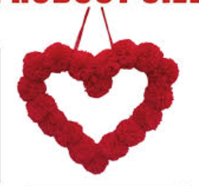 Valentine's Day Felt Wreath
