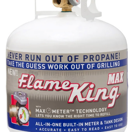 Flame King 20 lb Steel Propane Cylinder/Tank with Gauge (Empty)