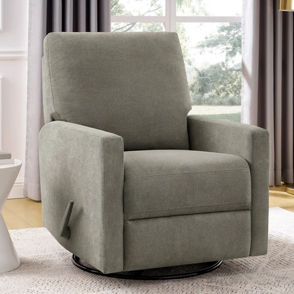 True Innovations Grey Fabric Swivel Recliner