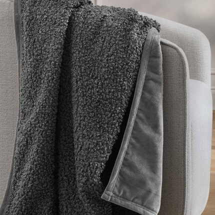 Roots Home Boucle Throw DK GREY