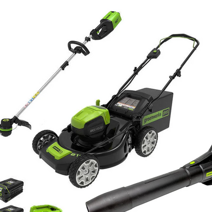 Greenworks 80V DUO  Push Mower & Brushless String Trimmer Used