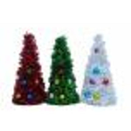 Decorative Tree with Christmas Ball Ornaments - 8-in x 19-in -Red