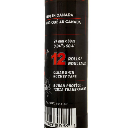 Clear Hockey Tape Rolls 9 Pack