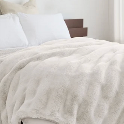 Roots Home Faux Fur Blanket QUEEN