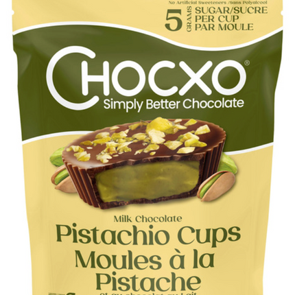 ChocXO Milk Chocolate Pistachio Cups 420g OPENED