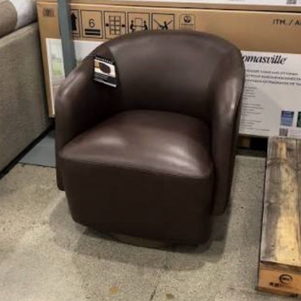 Natuzzi Black Swivel Chair
