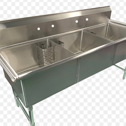 Omcan Triple Industrial Sink-USED FINAL SALE