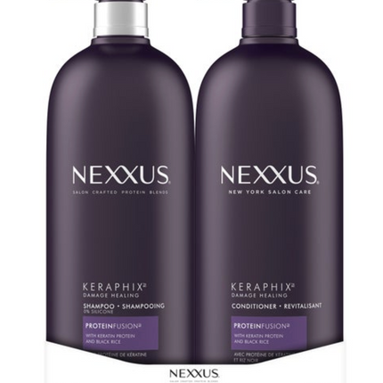 Nexxus Keraphix Shampoo and Conditioner, 2 x 1L Used