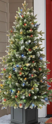 4.5 ft Pre-Lit Potted Aspen Artificial Christmas Tree