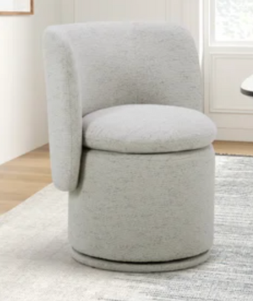 Aiden & Ivy Fabric Armless Swivel Dining Chair