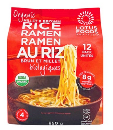 Lotus Foods Organic Millet and Brown Rice Ramen 850 g