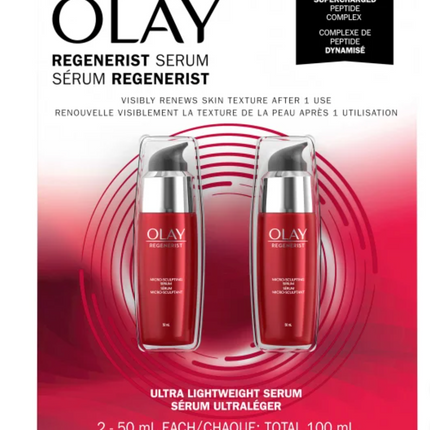 Olay Regenerist Moisturizer, 2 x 50 mL OPEN