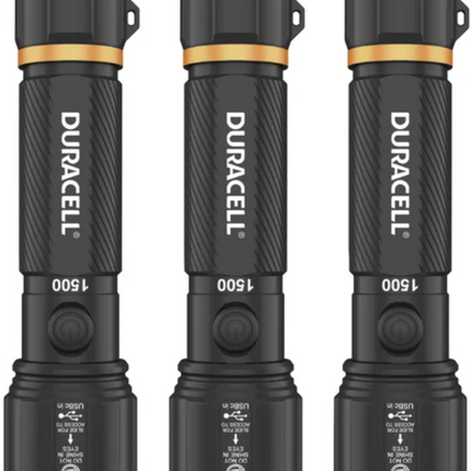 Duracell 1500 Lumen Flashlight 3pk