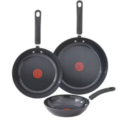 T-fal Ceramic Non-Stick Skillet Set, 3-pieces