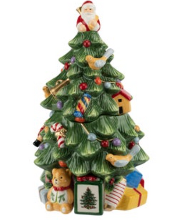 Spode Figural Christmas Tree Cookie Jar - Chip