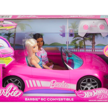 Hot Wheels RC Barbie Convertible + 2 Dolls