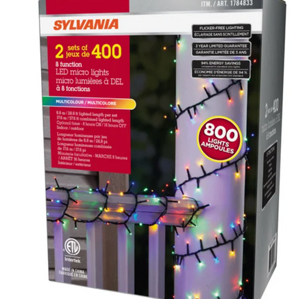 Sylvania 2 x 400 light Micro Led Multi Color Lights