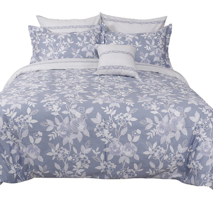 North Home Celestia 100% Cotton Duvet Cover Set (Four Pieces)