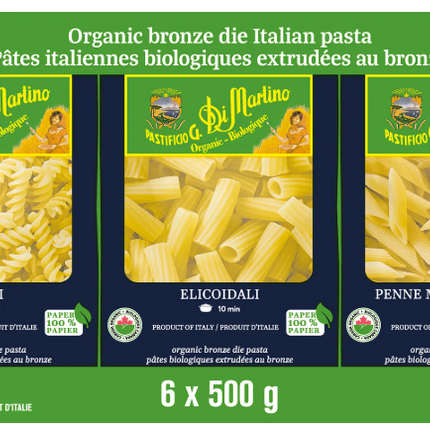 Di Martino Organic Pasta Variety Pack, 6 × 500 g