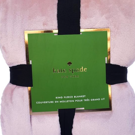 Kate Spade King Fleece Blanket 112 x 92, Dusky Blush