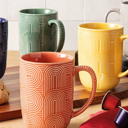 Over & Back Stoneware Mugs, 6-pack