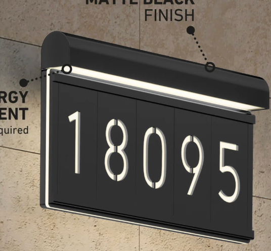 Artika Bowen Outdoor LED Address Light, Black