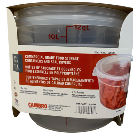 Cambro Commercial Grade Food Storage Containers Pack of 2