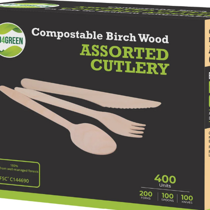 GO4GREEN Wood Cutlery 400 OPEN