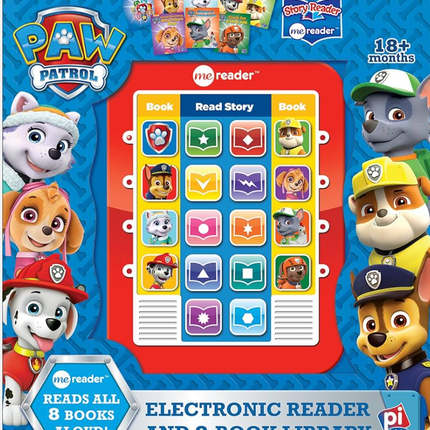 Paw Patrol 8-Book Library and Electronic Reader