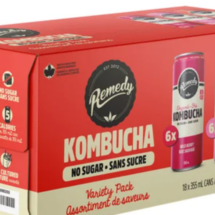 Remedy Organic Kombucha Variety Pack 15-18-pack 355 mL