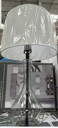 TABLE LAMP GLASS WITH MATTE PACK OF 2