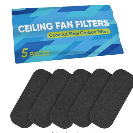 Mvsdiscv Ceiling Fan Filters, Coconut Shell Carbon Filter 5 Pack