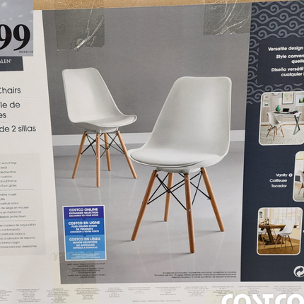 Bayside Furnishings white chair pack of 2