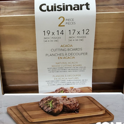 Cuisinart 2-Piece Acacia Wood Cutting Board Set