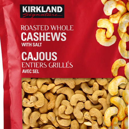KS Roasted Whole Cashews with Salt, 1.13 kg