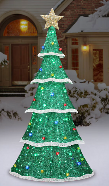 8ft (2.4m) Indoor / Outdoor Glitter String Christmas Tree...