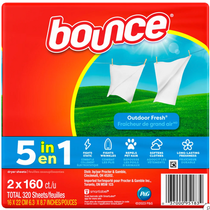 Bounce Dryer Sheets, 320-count