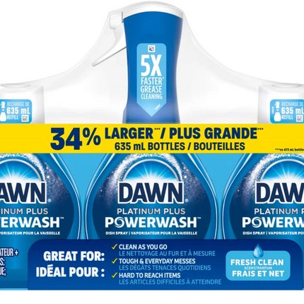 Dawn Powerwash Dish Spray, 3 × 635 mL