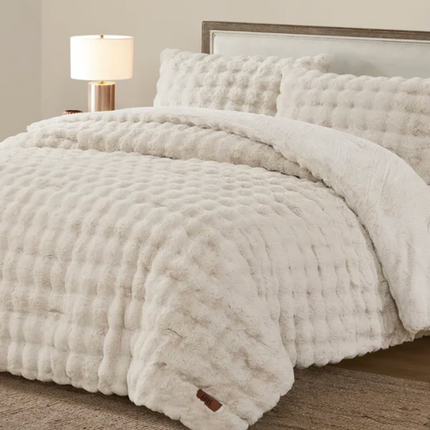 FRYE 3-piece Faux Fur Set QUEEN