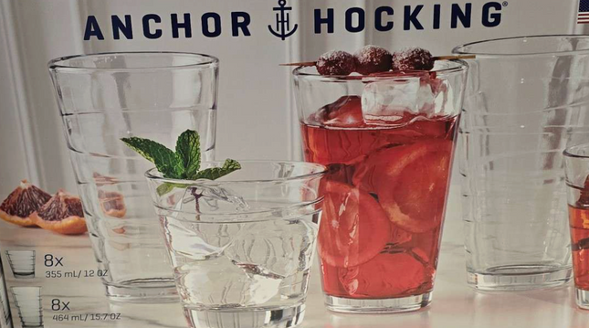 ANCHOR HOCKING DRINKWARE 18ct