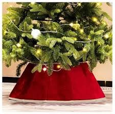 Red Faux Fur Christmas Tree Collar
