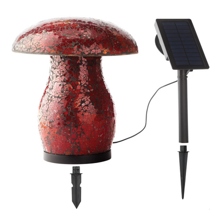 Aurora Lighting Solar Mosaic Mushroom Light
