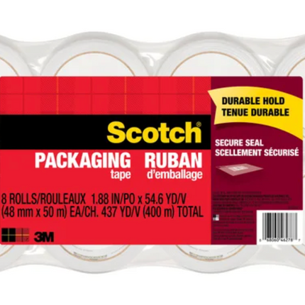 Scotch Secure Seal Packaging Tape, 6-8-pack