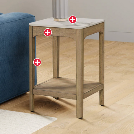 Loxley Rowe Mindi Stone Top End Table