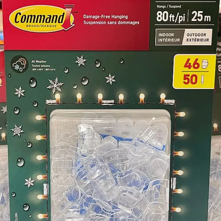 3M Command Light Clips 50 Count OPEN