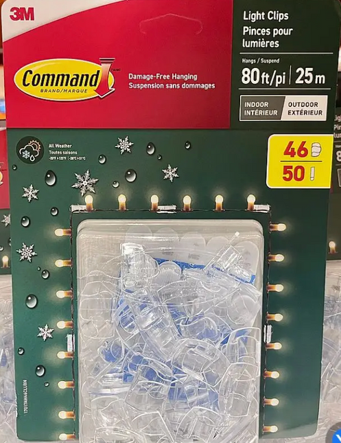 3M Command Light Clips 50 Count OPEN