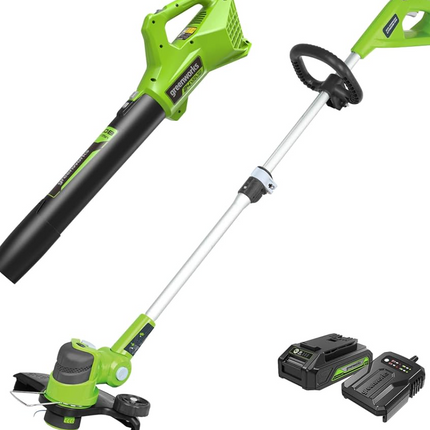 Greenworks 24 V String Trimmer + Leaf BlowerUSED